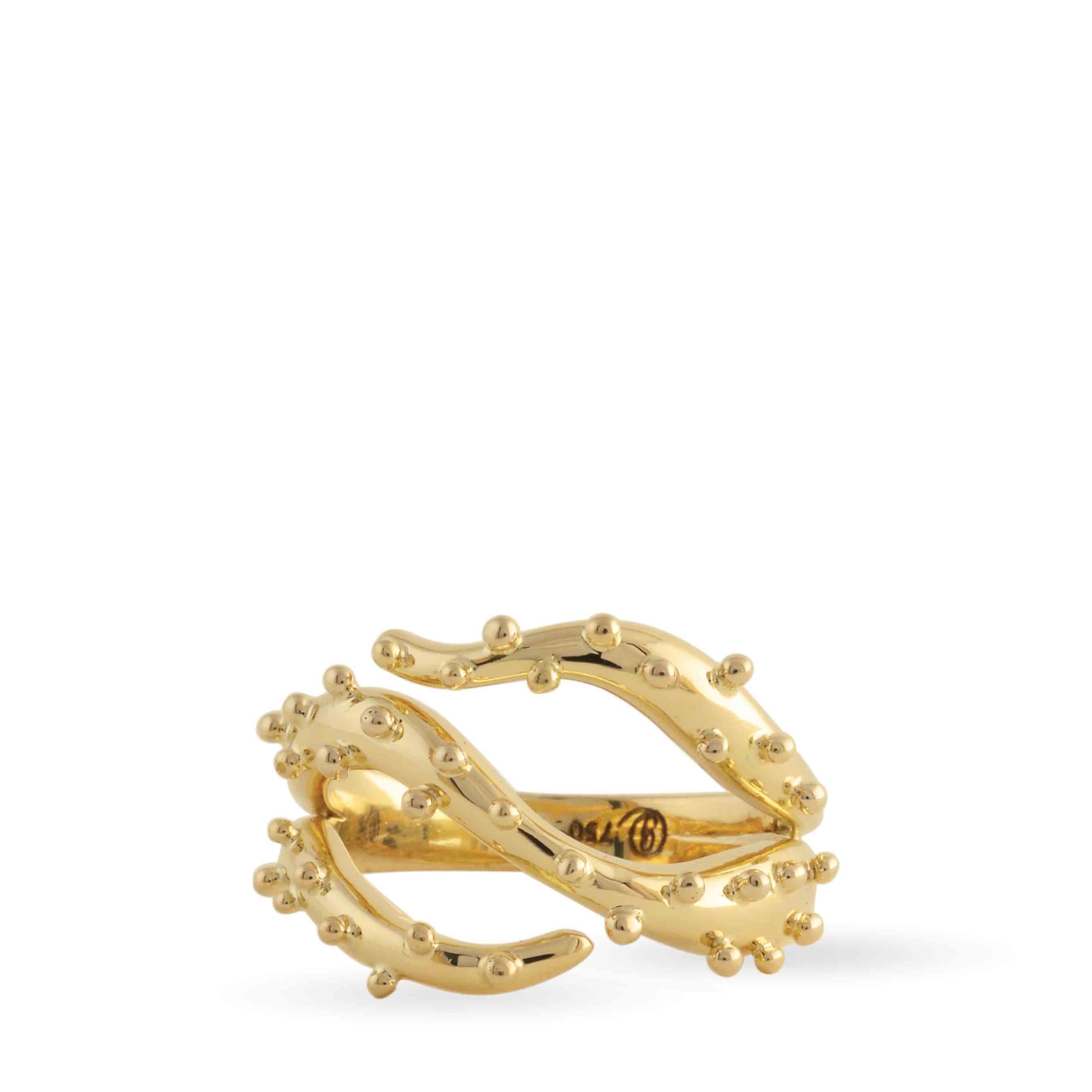 Yellow gold large ring