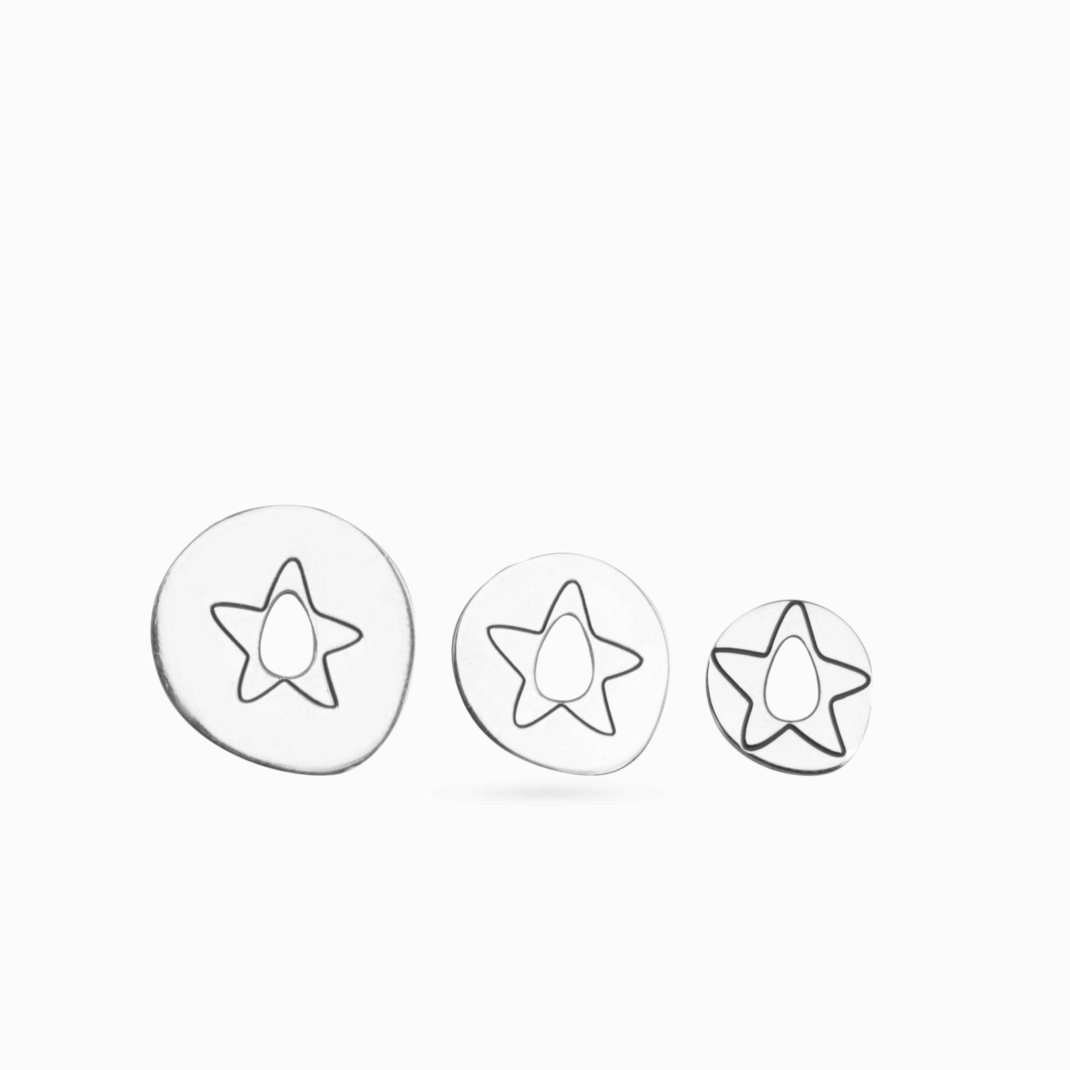 white gold pendant with a star