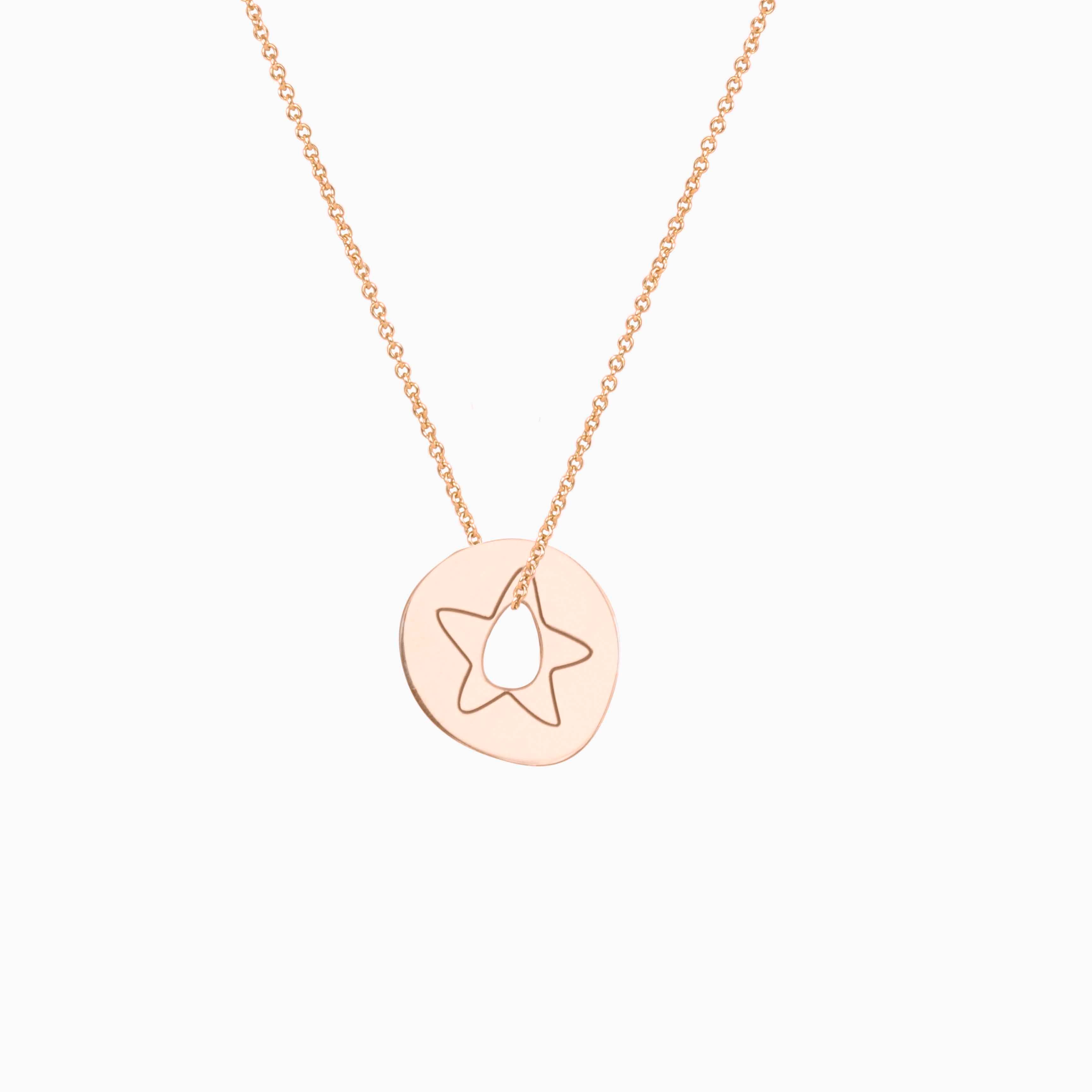 gold pendant with a star