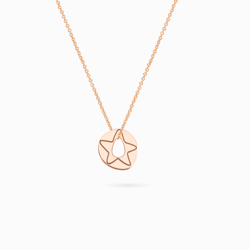 gold pendant with a star and customized